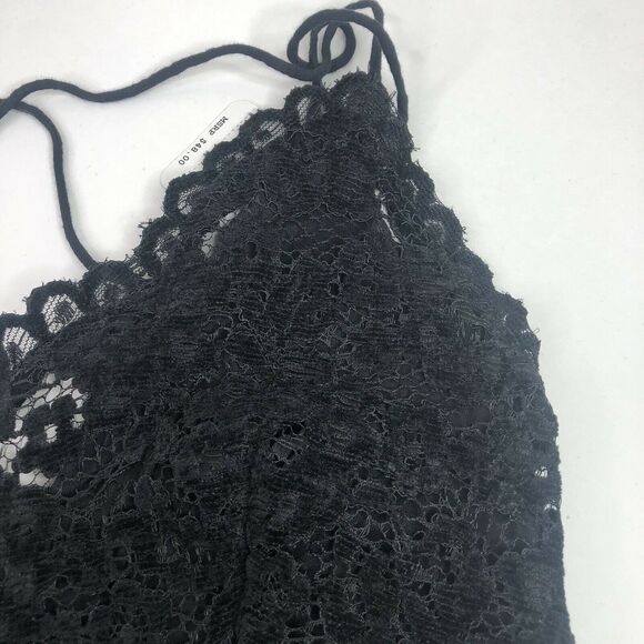 NEW Free People Black Celine Velvet Lace Bralette Small F19M05006 - Picture 5 of 7